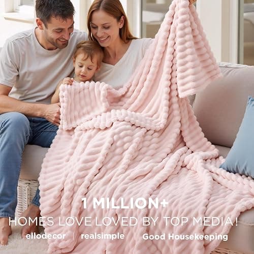 Bedsure Room Decor Full Blanket - Birthday Gifts for Women Men, Soft Fluffy Cozy Fuzzy Bed Blanket, Bedroom Decor Gifts for Him Her, 84X90'', Crystal Pink thumbnail 2
