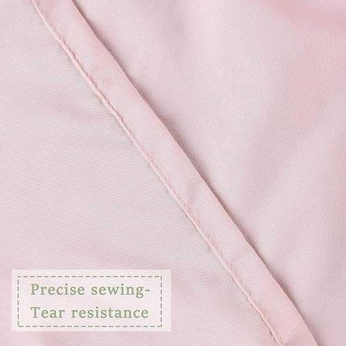 Homechoice Decor Peach Small Stall Ruffle Shower Curtain 36" W x 72" H, Vintage Handcrafted Bow Tie Bath Curtain for Master Bathroom, Ruched Microfiber Bathroom Curtain with 7 Buttonholes (LQ-10) - Peach-w - 36"W x 72"L (Pack of 1) thumbnail 4