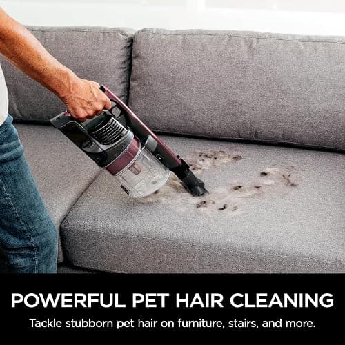 Shark Cordless Vacuum Cleaner, HEPA Filter, Lightweight, Portable, Rechargeable, Pet Hair Pickup, Removable Handheld, Crevice, Upholstery & Dusting Brush Included, 40-min runtime, Red, IZ362H thumbnail 7