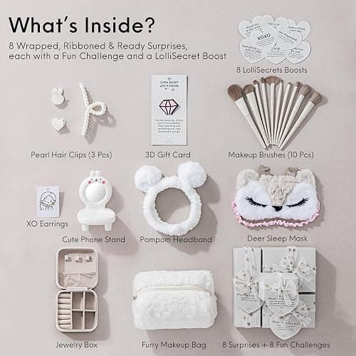HAPPY LOLLI LolliBox Birthday Gift for Tween & Teen Girls Ages 8–15, Ready to Gift Surprise Box with Empowering Challenges thumbnail 3