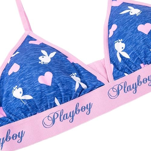 Playboy womens Juniors Ladies Bunny Print Underwear and Sports Bra Sets in Sizes Xxs-xl thumbnail 4