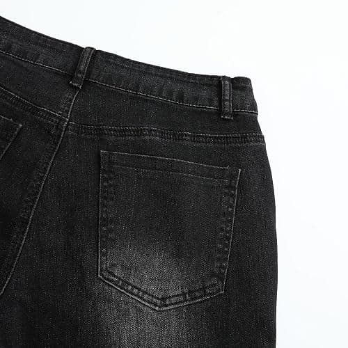 THUNDER STAR Womens Stretchy Mid Rise Flare Jeans Distressed Denim Bell Bottom Pants thumbnail 5