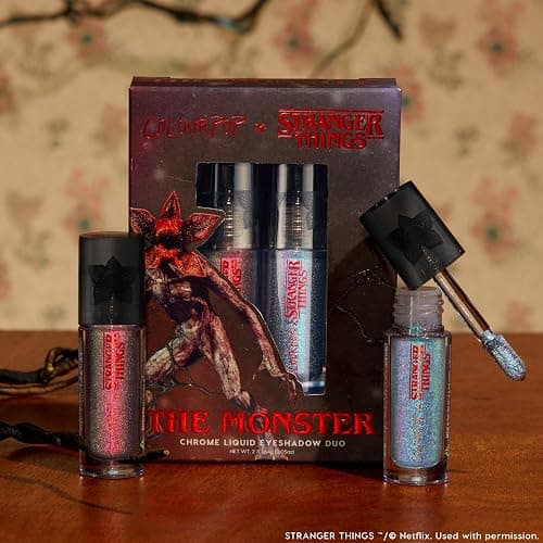 ColourPop x Stranger Things Chrome Liquid Eyeshadow Duo - Color-Shifting Chrome Eyeshadow with Long-Lasting & Ultra-Pigmented Formula - The Monster (2 Count) thumbnail 6