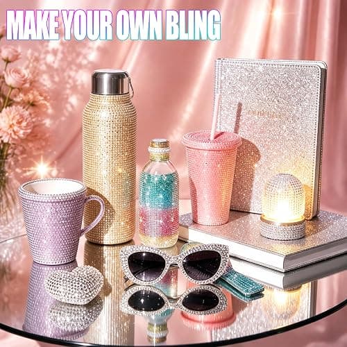 LERBOU 108000Pcs Bedazzling Rhinestone Kit, 12 Colors 3mm Gems | 108,000 3mm Flatback Rhinestones in 12 Colors With Picker Tools for Nail Art, Crafts, Clothing, Shoes & Face Decor thumbnail 3