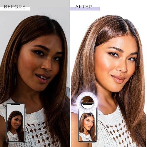 LITTIL Selfie One - Ring Light for Phone, iPhone, Android or Laptop | 3 Adjustable Light Modes | Rechargeable Batteries | Clip On Design | Perfect for Beauty, Influencers, Creators thumbnail 2
