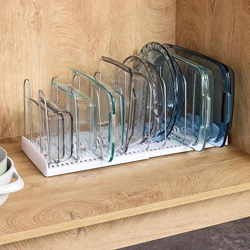 YouCopia StoreMore Expandable Cookware Rack with Tall Steel Wires, 12.5"-22" Wide Adjustable Pan Organizer for Kitchen Cabinet Storage, Premium Edition thumbnail 8