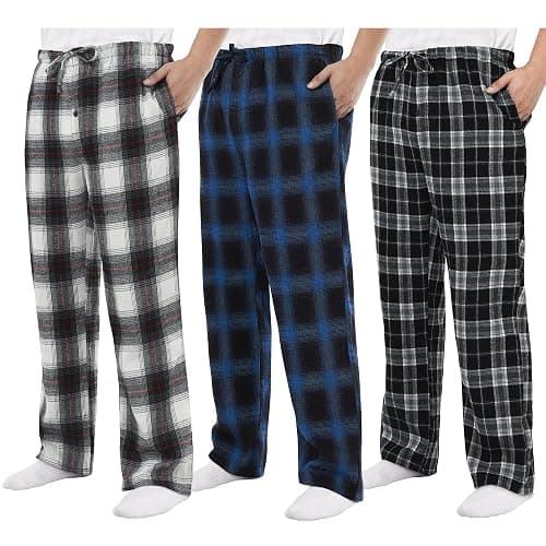 Motarto Men's Pajama Pants Flannel Plaid Pajama Sleep & Lounge PJ Bottoms Warm Sleepwear with Drawstring Pockets - Image 1