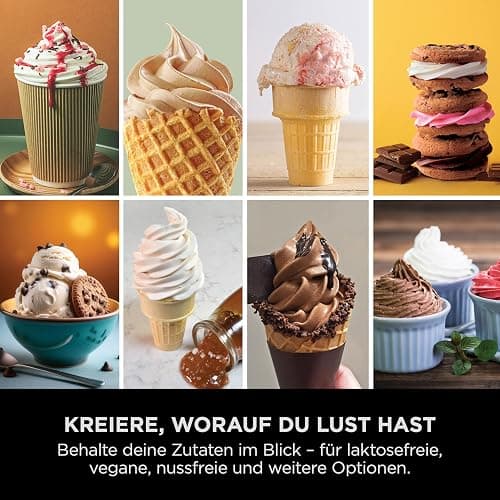 Ninja Swirl by CREAMi Softeis- & Eismaschine mit 2 Behältern, 13 Funktionen, Maschine für Eiscreme, Softeis, Gelato, Sorbet, Milchshakes und mehr, Option für Extras, Platinsilber, NC701EU thumbnail 10
