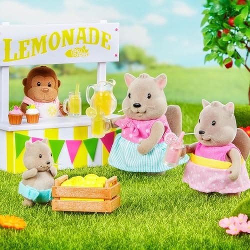 Li'l Woodzeez – Lemonade Stand Playset with Rabbit Figurine, 25 Pieces Toy Set Includes Play Food & Miniature Accessories, Imaginative Role Play Fun for Creative 3+ Years thumbnail 2