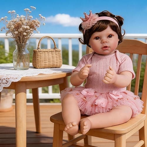 EKOKIZ Reborn Baby Dolls Clothes Girl Pink Baby Clothes for Dolls 17-20 Inches Doll Outfits and Accessories for Realistic Newborn Girl thumbnail 9