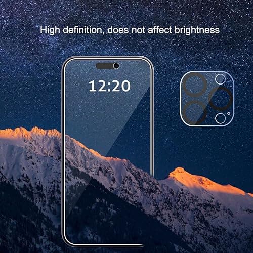 Ailun 3Pack Privacy Screen Protector for iPhone 15 Pro [6.1 inch]+3Pack Camera Lens Protector with Installation Frame,Dynamic Island Compatible,Anti Spy Private Tempered Glass[9H Hardness]-HD thumbnail 6