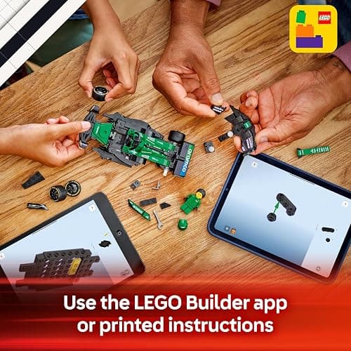 LEGO Speed Champions Aston Martin Aramco F1 AMR24 Race Car Toy with a Collectible Formula 1 Driver Minifigure - Model Kits for 10+ Year Old Boys & Girls or Adult Motorsport Fans 77245 thumbnail 7