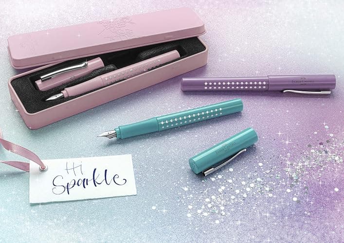 Faber-Castell 201515 - Stylo Sparkle, largeur de plume M, rose, dans un étui cadeau thumbnail 6