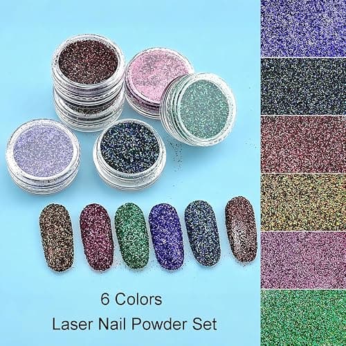 Acrylic Fake Nails Kit with Press on False Nail Tips Nail Art Brushes Nail Stand Nail Rhinestones Pearls Nail Charms Glitter Powder Sticker Nail Design Kits with Everything for Beginners Home Salon thumbnail 7