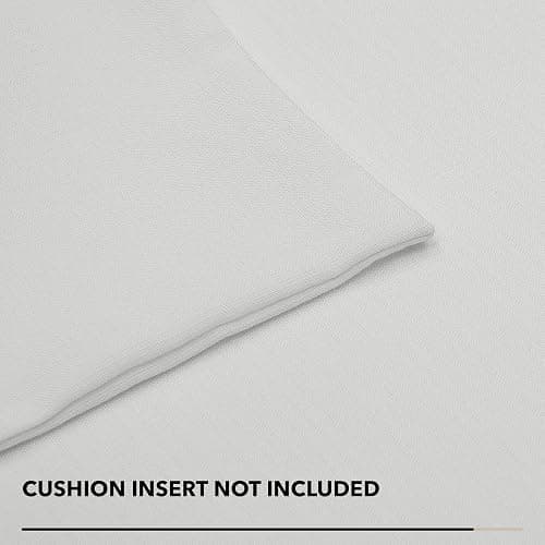 Deconovo Decorative Throw Pillow Covers - Set of 4 Soft Linen Cushion Covers, 18x18 Inch, Green & Machine Washable Pillowcases for Sofa, Bedroom,Living Room Décor, Natural White,COVERS ONLY,No Inserts thumbnail 6