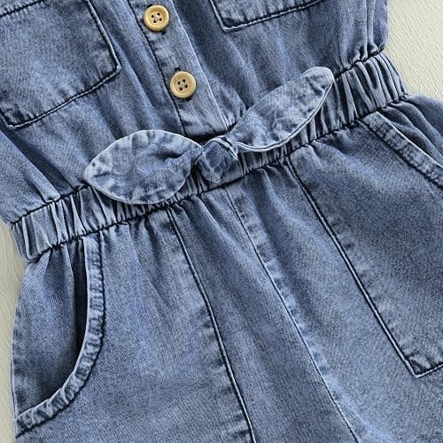 Ledy Champswiin Summer Toddler Girl Jumpsuit Shorts Little Girl Overalls Clothes Baby Jean Romper Jumpsuit One Piece Outfit thumbnail 6