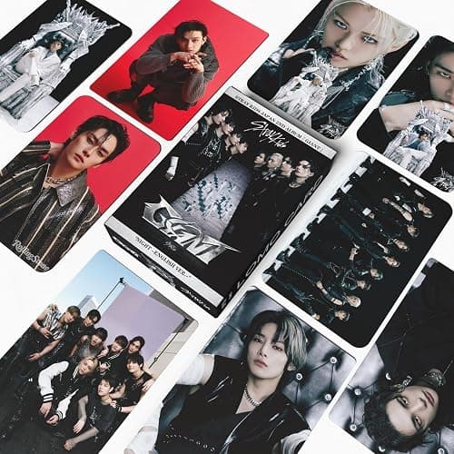 55 PCS Stray Kids Giant Album Photocards, Perfect KPOP Album SKZ Photocards, Straykids Album Photocards, Stray Kids Merch Lomo Cards Set, SKZ Merch Lomo Cards, Gift for Boys and Girls thumbnail 2