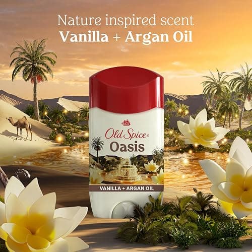 Old Spice Dry Feel Antiperspirant Deodorant for Men, 24/7 Freshness, 24/7 Sweat & Odor Protection, Gentle on Skin with Skin Conditioners, Oasis with Vanilla + Argan Oil Scent, 2.6 oz (Pack of 2) thumbnail 7