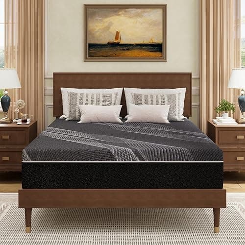 Dyonery Queen Size Mattress, 10 Inch Gel Memory Foam, Cooling & Back Pain Relief, Fiberglass Free, CertiPUR-US Certified, Foam Made in USA, Medium - Image 1