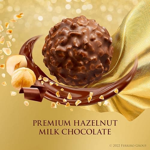 Ferrero Rocher, 42 Count, Premium Milk Chocolate Hazelnut, Chocolates for Gifting, 18.5 oz thumbnail 3