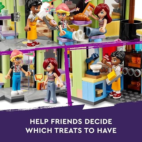 LEGO Friends Heartlake City Café Toy for Kids, Bakery Building Set, Birthday Gift Idea for 6 Plus Year Old Girls and Boys, with 3 Mini-Dolls and a Dog Figure 42618 thumbnail 7