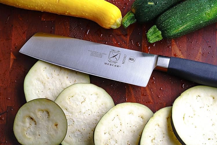 Mercer Culinary M20907 Genesis 7-Inch Nakiri Vegetable Knife,Black thumbnail 7