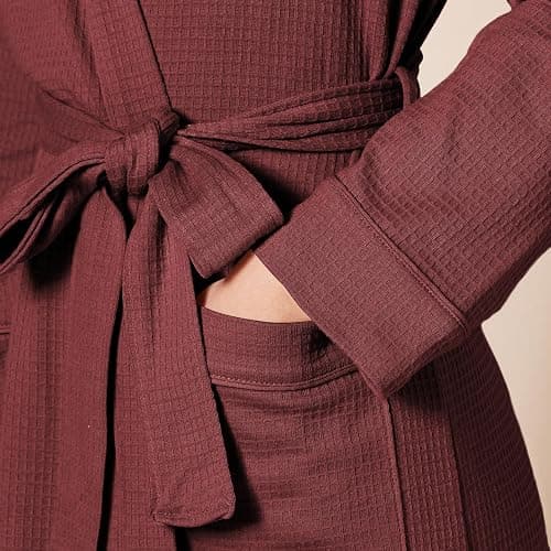 Amazon Essentials Women's Lightweight Waffle Full-Length Bath Robe with Pockets (Available in Plus Size) thumbnail 4
