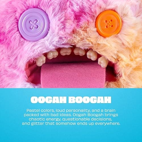 Fuggler Fugglercorns 9 Inch Plush Collectible Toy (Oogah Boogah) by ZURU | Funny Ugly Monster with signature teeth, soft & huggable collectible plush, for fans & collectors, gift for tweens & teens thumbnail 4