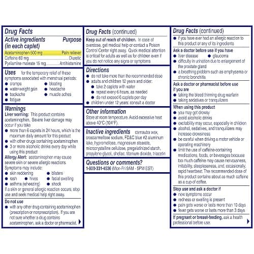 Midol Complete Menstrual Pain Relief Caplets, 40 Count - Provides Cramp, Headache, and Bloating Relief thumbnail 9