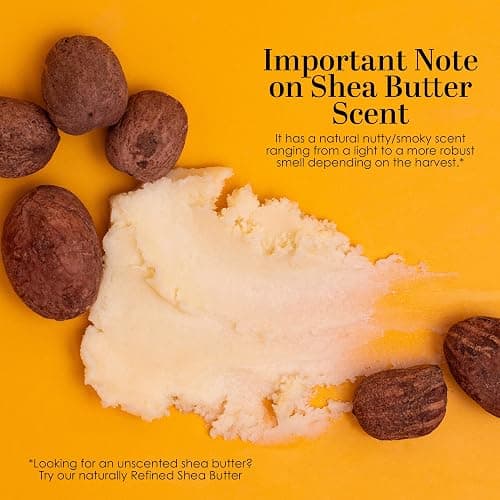 Raw Shea Butter - 100% Pure African Shea Butter for Hair and Body | with Natural Smoky Scent | Unrefined Moisturizer for Dry Skin, DIY Lip Balm, Body Butter, Lotion Bars- 8 oz Jar thumbnail 6
