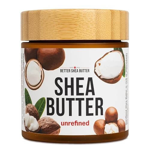 Raw Shea Butter - 100% Pure African Shea Butter for Hair and Body | with Natural Smoky Scent | Unrefined Moisturizer for Dry Skin, DIY Lip Balm, Body Butter, Lotion Bars- 8 oz Jar - Image 1