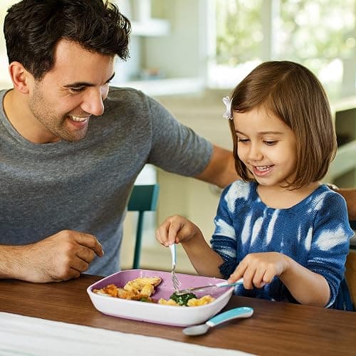 Munchkin® Splash™ Toddler Fork, Knife and Spoon Utensil Set, 6 Pack, Blue/Green thumbnail 2