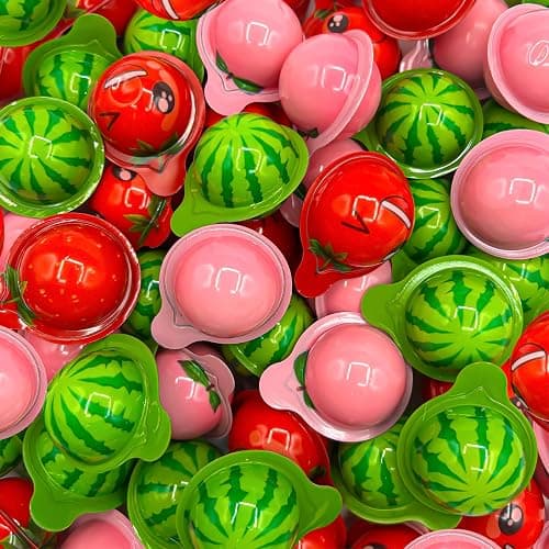 Fruit Gummy Balls Mix - 19 Ounce Jar (30 Count) - Jelly Filled Gummies - Individually Wrapped Gummy Candy - Watermelon, Strawberry, Peach - Easter Candy for Eggs & Goodie Bags thumbnail 3