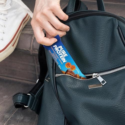 Pure Protein Bars - Nutritious, Gluten Free bar, made with Whey protein blend - low sugar, protein snack. Deliciously satisfying. Made in Canada, Chocolate Peanut Caramel (Pack of 6) thumbnail 7
