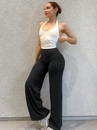YEOREO Ease Workout Leggings Womens Straight Leggings Eddiy Gym Yoga Pants | 29"/31.5"/33"/35",No Front Seam,High Waist,Buttery,Booty Lifting,Wide Leg thumbnail 5
