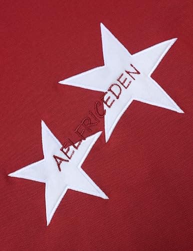 Aelfric Eden Star Graphic Tees Unisex Oversized Tshirts Casual Summer Baggy Streetwear Tops - X-Small - Red thumbnail 4