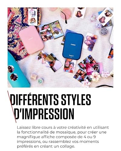 Canon Zoemini 2 Imprimante Photo Portable - Mini Imprimante Portable - Mini Imprimante Photo - Compacte et sans Fil - Bluetooth 5.0 et Charge Rapide Type-C - Imprimante de Voyage, Or Rose thumbnail 10