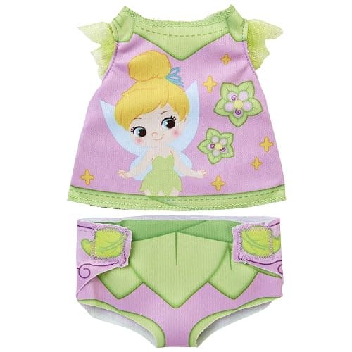 My Disney Nursery Baby Doll Clothes & Accessories, Tinker Bell Diaper Accessory Pack Inspired by Disney's Tinker Bell Character! Includes Doll T-Shirt, Doll Diaper Cover, Clip with Charm - Image 1
