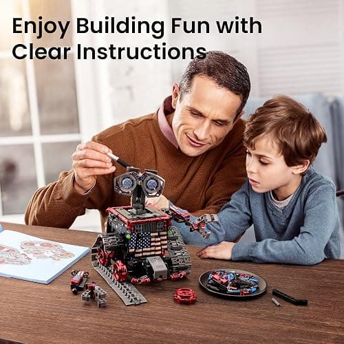 Sillbird Robot Building Kit with Remote Control Gifts for Kids Boys Ages 8-12, STEM Coding Robotic Technic Tracked Racer Car Toys for Birthday - Build 4in1 Model with 631 Pieces thumbnail 7
