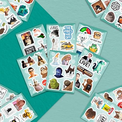 160Pcs Meme Stickers for Adults - Funny Stickers for Water Bottle, Pop Culture Decals for Laptop - Sarcastic, Humour, Silly Decals Vinyl - Meme Gifts for Men and Women thumbnail 2