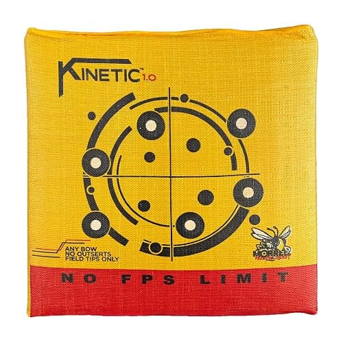 Morrell Targets 144 Yellow Jacket Kinetic 1.0 65 Pound Portable Field Point Archery Bag Target w/ 2 Shooting Sides, 10 Bullseyes, and Handles, Yellow thumbnail 5