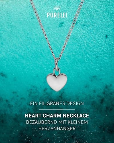 Purelei® Heart Charm Kette Damen – Halskette Damen aus langlebigem Edelstahl – Wasserfeste Kette – 50-55 cm Länge verstellbar – Halskette für deinen individuellen Look thumbnail 2