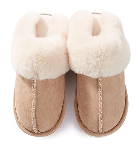 Donpapa Womens Slipper with Memory Foam Fluffy Soft Warm Slip On House Slippers Anti-Skid Cozy Plush for Indoor Outdoor thumbnail 5