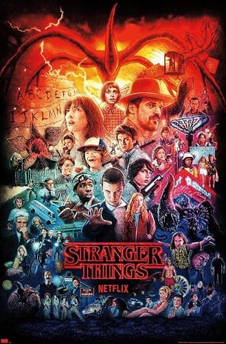 Netflix Stranger Things - Three Seasons One Sheet Wall Poster, 34L" x 22.4W", Unframed Version - Image 1