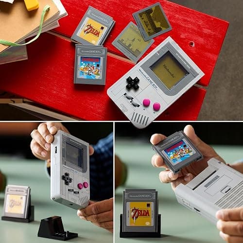 LEGO Game Boy 72046 Model Building Kit, Gamer Gift for Adult Nintendo Fans, Collectible Set, Brick-Built Replica System with Interchangeable Game Paks and Lenticular Screens (421 Pieces) thumbnail 6