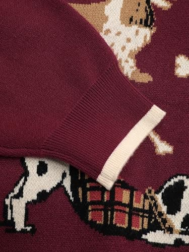 CIDER Women's Fall Cozy Sweaters Cute Sweaters Dog Graphic Long Sleeve Crewneck Soft Knit Casual Pullover Trendy 2025 thumbnail 4