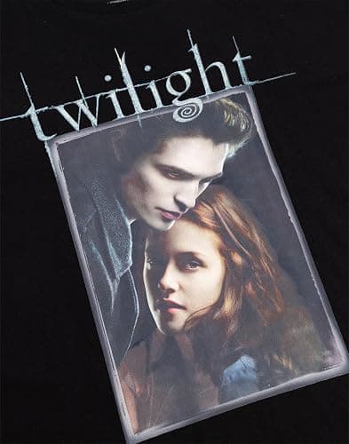 Vanilla Underground Twilight Edward Bella Womens Black Short Sleeve Long Leg Pyjama Set | Movie Logo Sleepwear | Classic Nightwear for Relaxation thumbnail 6