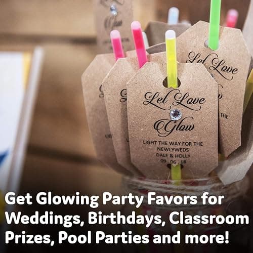 PartySticks Glow Sticks Party Supplies 100pk - 8 Inch Glow in the Dark Light Up Sticks Party Favors, Glow Party Decorations, Neon Party Glow Necklaces and Glow Bracelets with Connectors thumbnail 5
