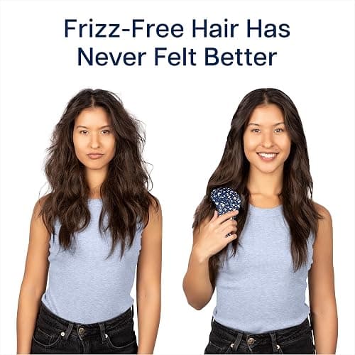 Crave Naturals Glide Thru Hair Brush - Detangler Brush for Curly, Straight, Wet or Dry Hair - Gentle Detangling Brushes for Adults, Kids, Toddlers - Hair Accessories for Women, 7.5"x3" - Terazzo thumbnail 7
