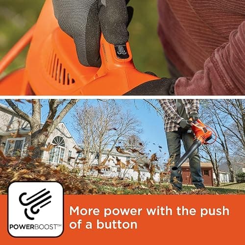 BLACK+DECKER Leaf Blower, Leaf Vacuum and Mulcher 3 in 1, Backpack Blowers for Lawn Care,250 mph Airflow, 400 cfm Delivery Power, Reusable Bag Included, Corded (BEBL7000) thumbnail 6